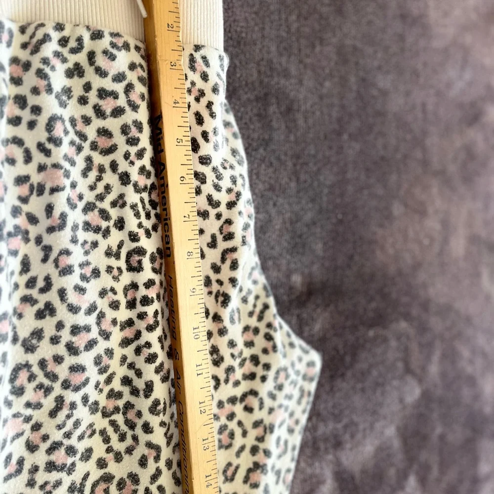Victoria's Secret Cream Cheetah Joggers with Pink Gray Spots